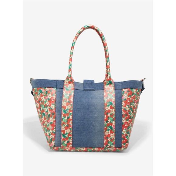 Strawberry Shortcake Denim Strawberries Tote Bag - Picture 3 of 5